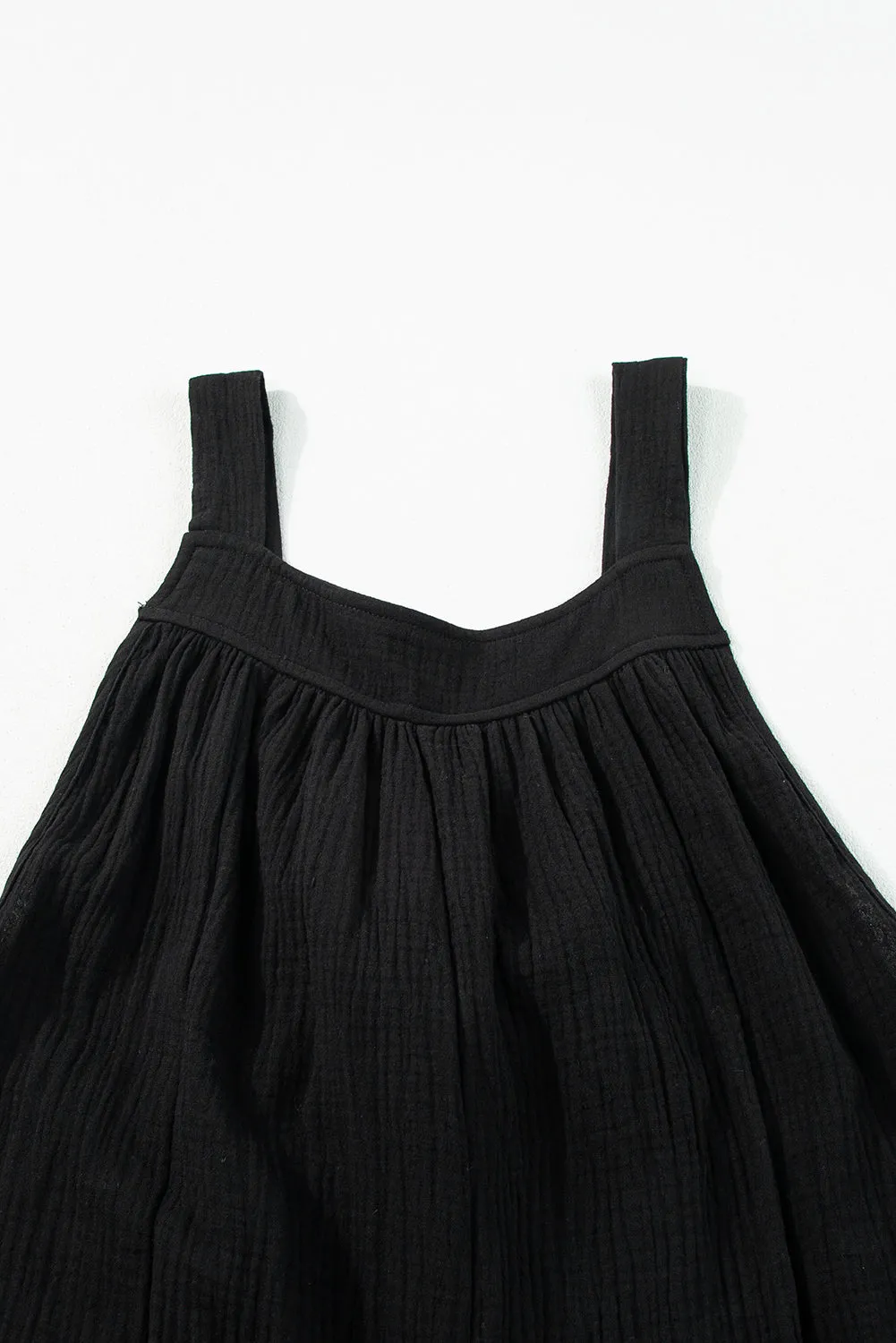 Gray Wide Leg Ruffle Jumpsuit