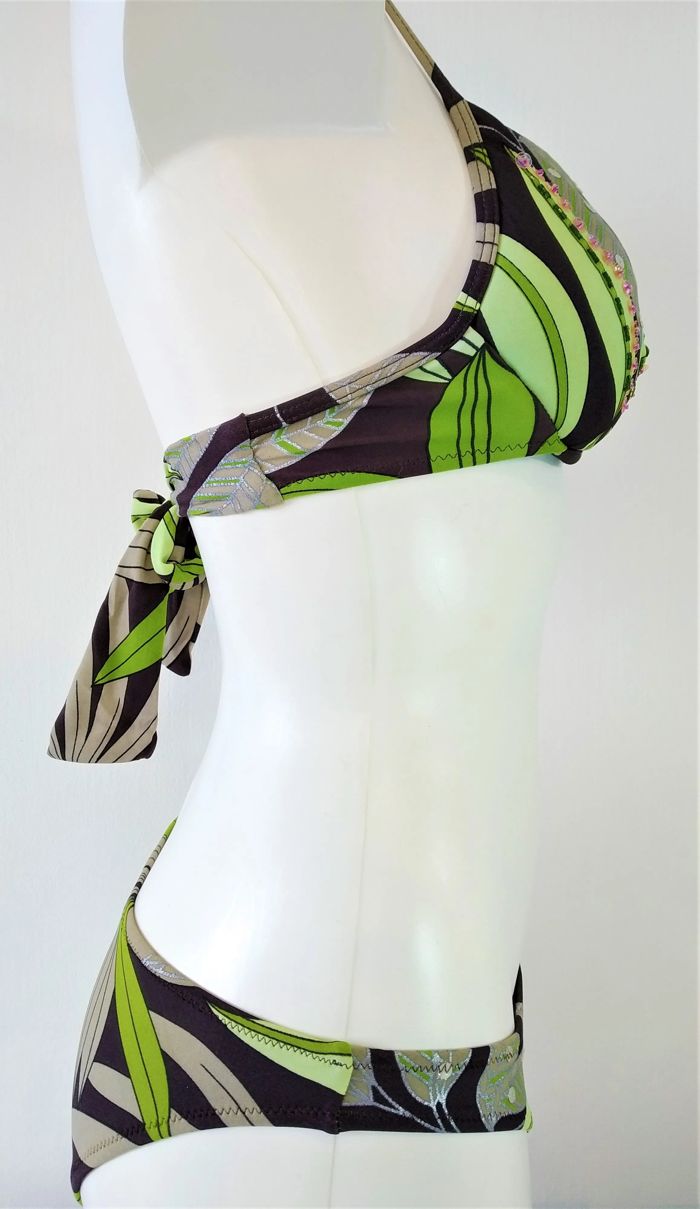 Green leaves Bikini Push-up set