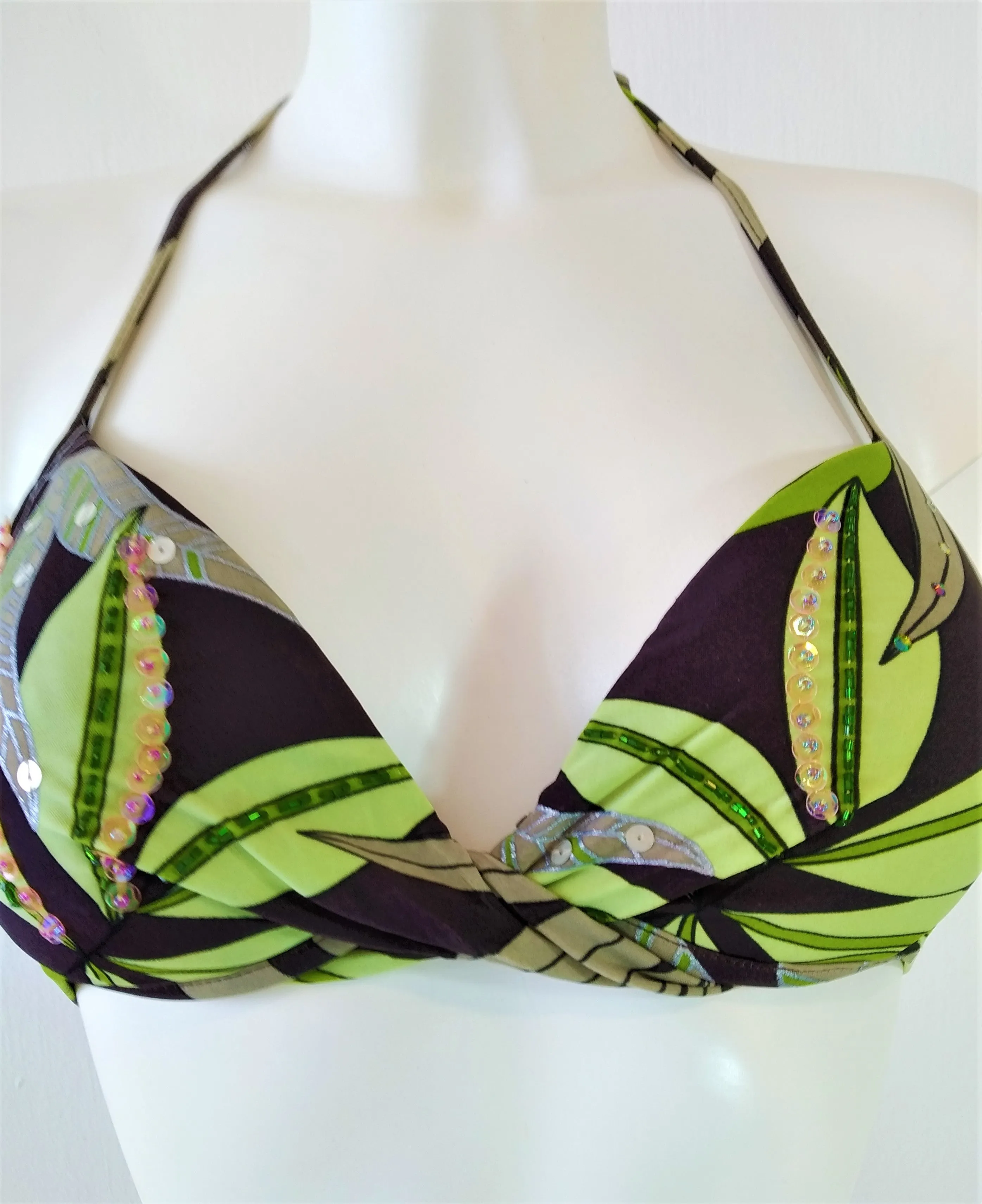 Green leaves Bikini Push-up set