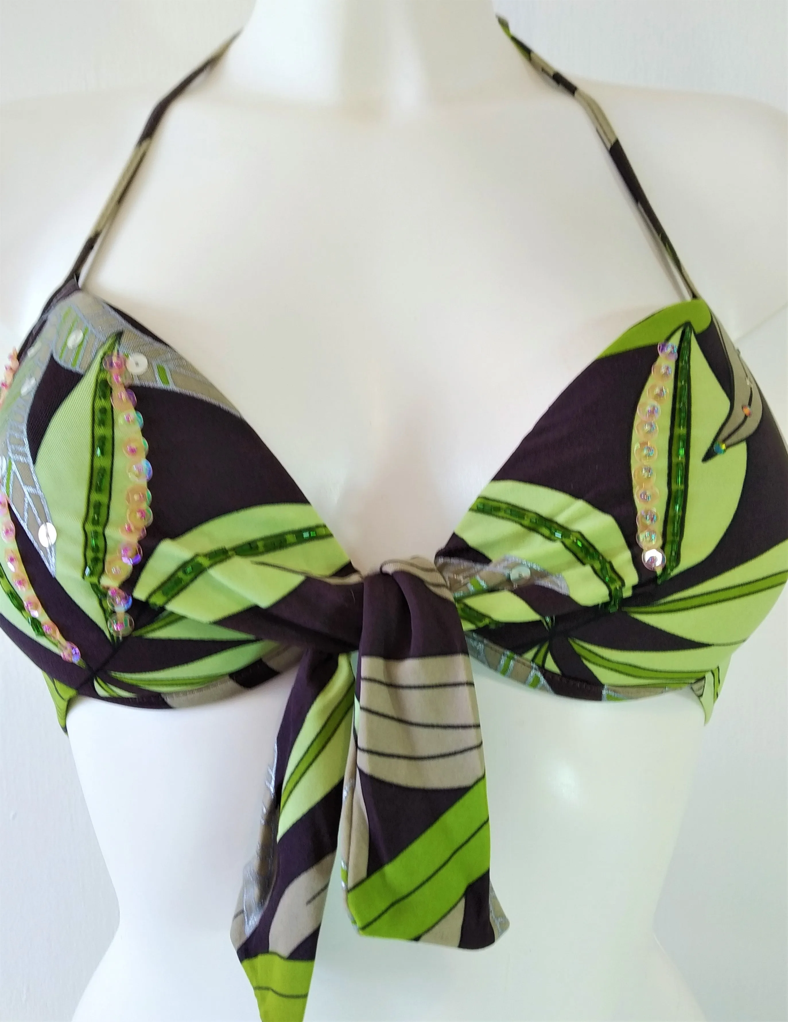 Green leaves Bikini Push-up set