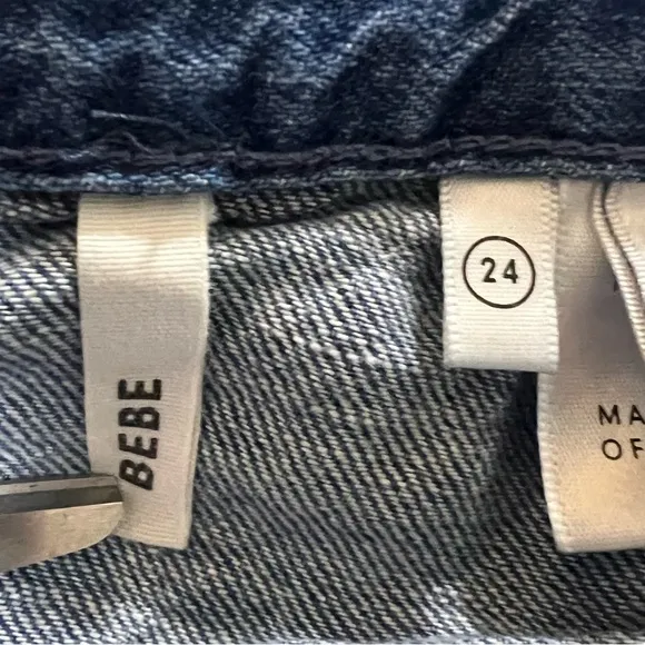 GRLFRND Denim Bebe The Keeper Jean Midi Skirt Button Front Blue Size 24