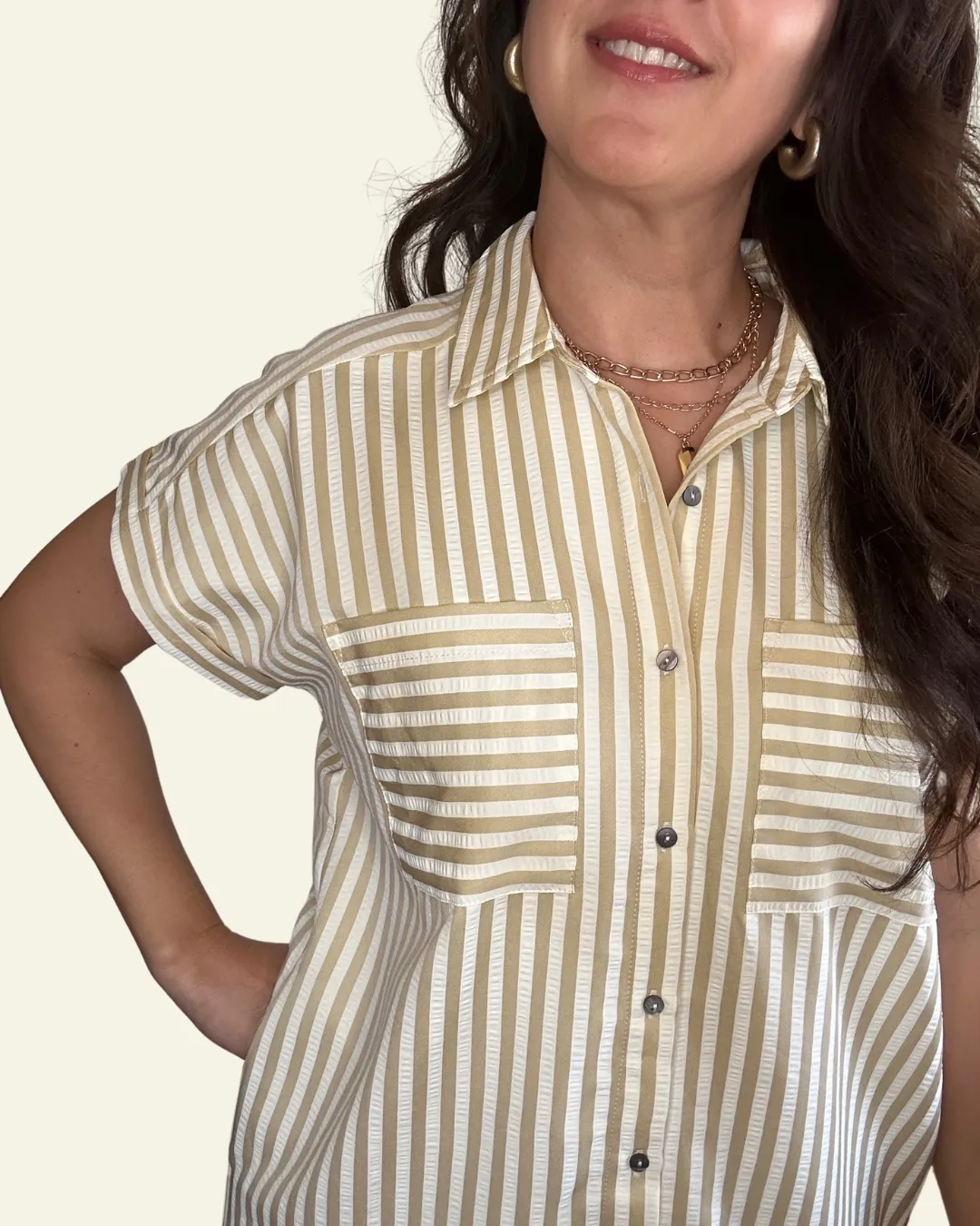 Hali Midi Dress | Light Taupe
