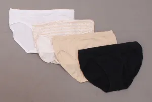 Hanes Women's 4 Pairs Cotton Stretch Bikini Briefs