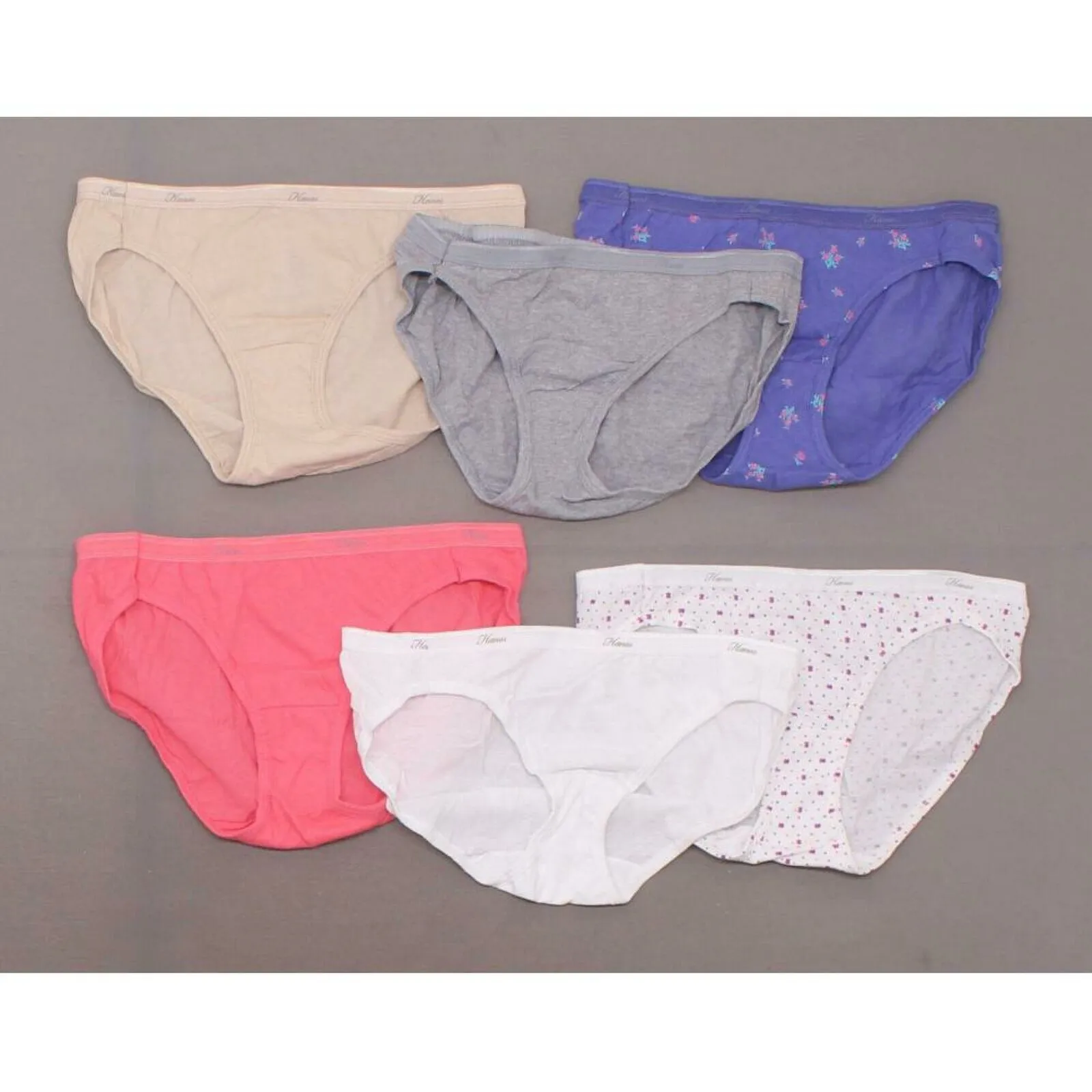 Hanes Women's 6 Pairs Cotton Bikini Panties