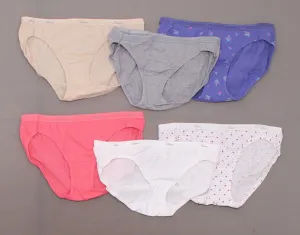 Hanes Women's 6 Pairs Cotton Bikini Panties
