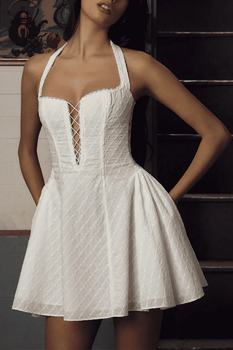 HBP1231 A-Line Flare Mini Dress