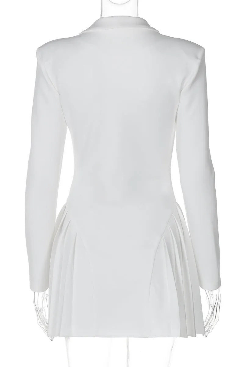 HBQ1217 Satin Pleated Mini Dress