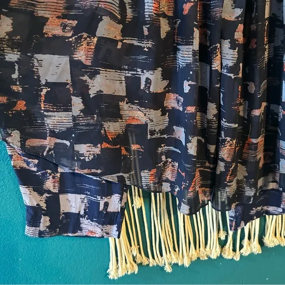 HD in Paris | Anthropologie Morena Navy Abstract Skirted Pants 8