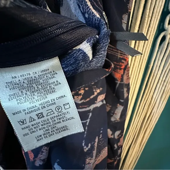 HD in Paris | Anthropologie Morena Navy Abstract Skirted Pants 8