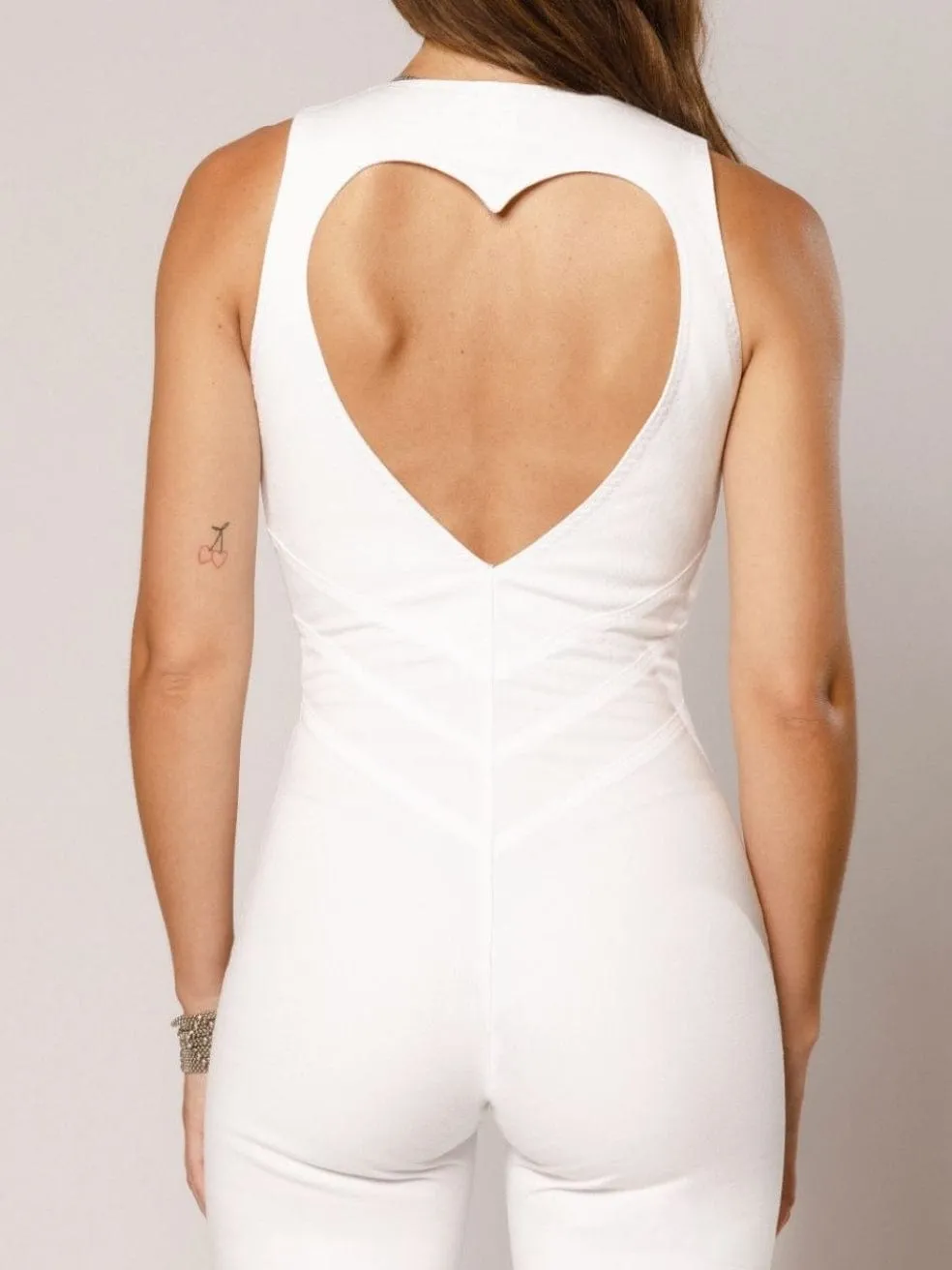 Heartthrob White Denim Jumpsuit