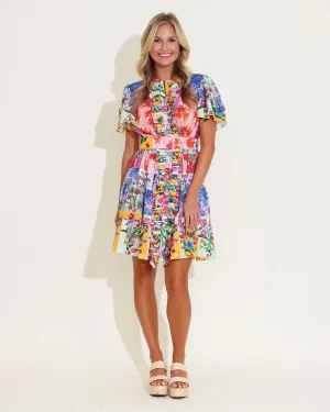 Heather Dress in Floral Sketch