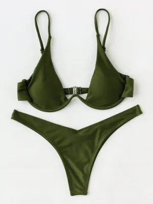 High Leg Underwire Bikini Set