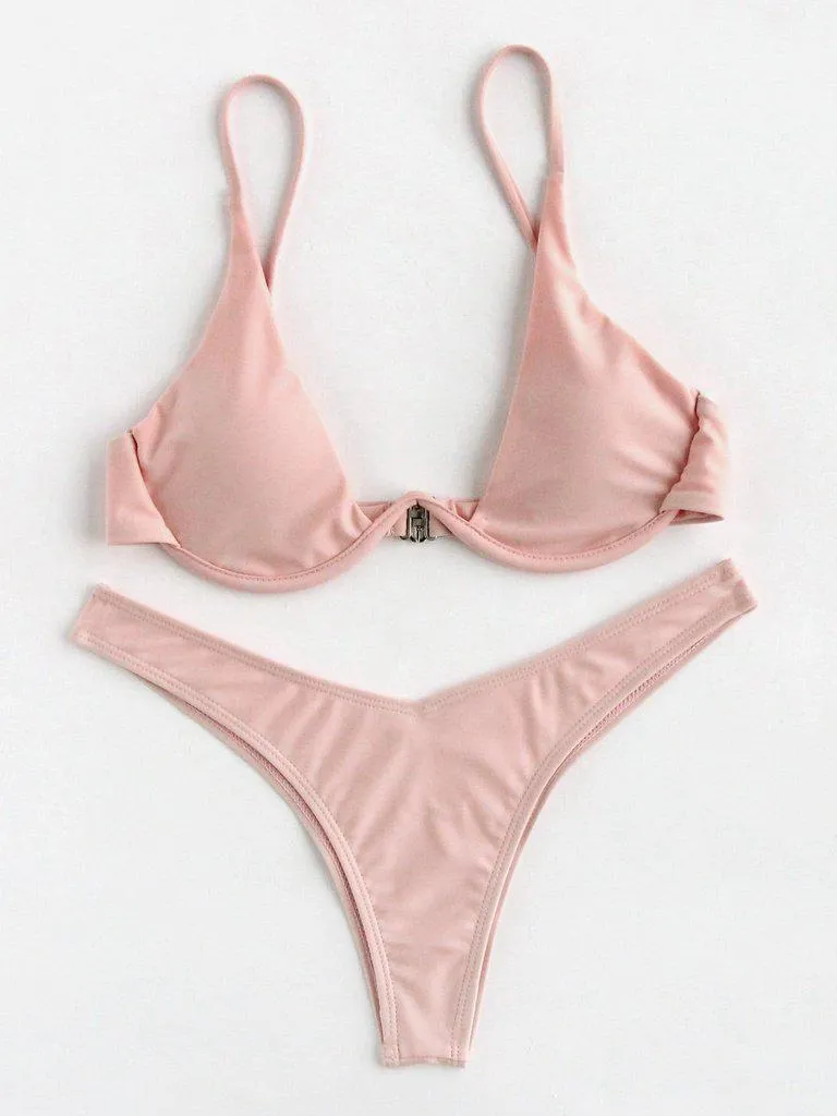 High Leg Underwire Bikini Set