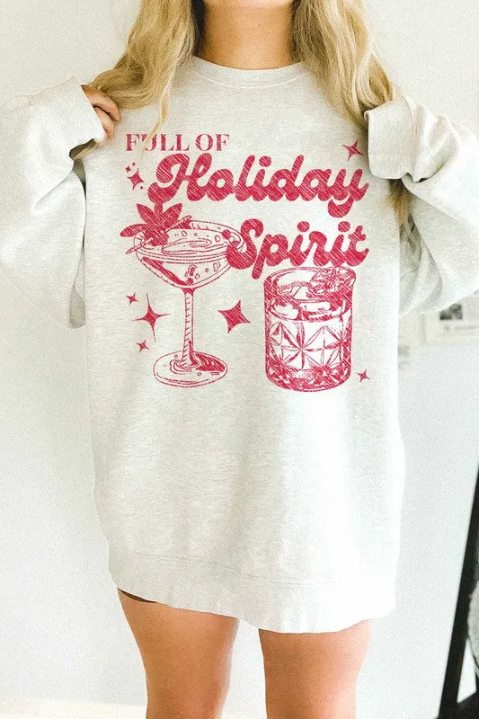 HOLIDAY SPIRITS CHRISTMAS OVERSIZED SWEATSHIRT
