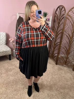 Holly and Jolly Dress w/Pockets - Red/Black