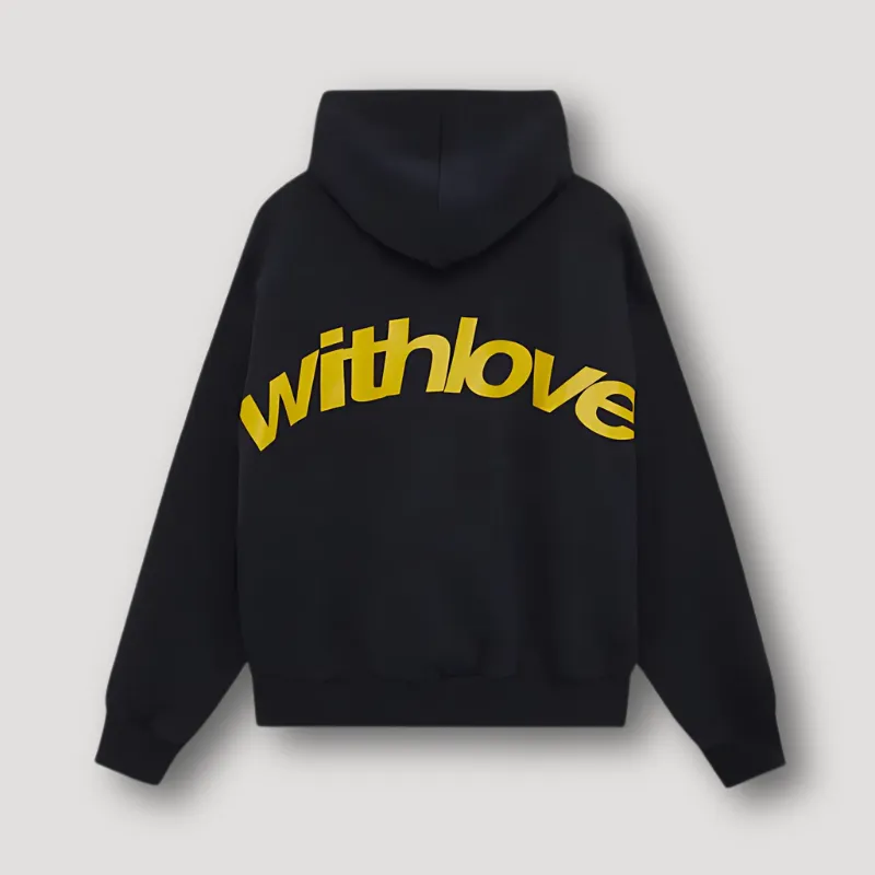 Hoodie 'With Love' Grafische Print - Oversized Hoodie Heren en Dames
