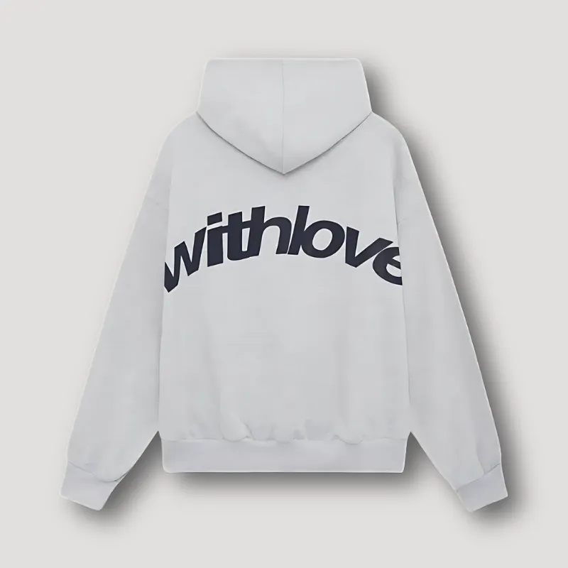 Hoodie 'With Love' Grafische Print - Oversized Hoodie Heren en Dames