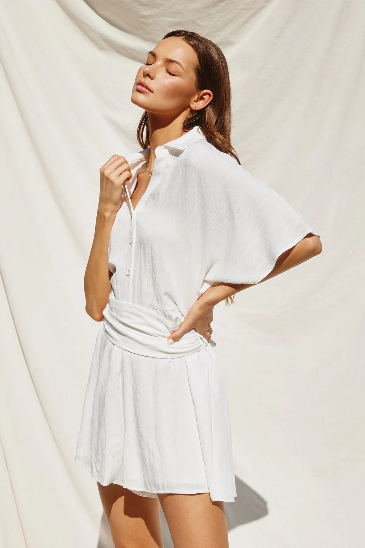 Ilana Belted Button Up Romper