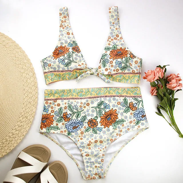 In-X Floral print bikinis 2020 mujer Vintage one piece swimsuit female monokini Plus size swimwear women push up one-piece suits