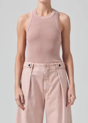 Isabel Rib Tank - Mineral Rose