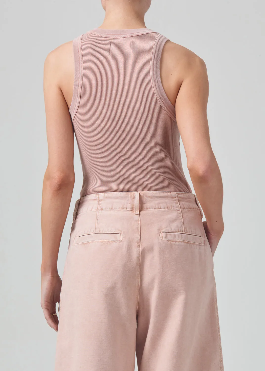 Isabel Rib Tank - Mineral Rose