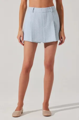 Jhene Tweed Pleated Skort