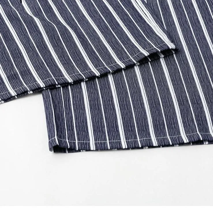 Joyful Me Stripe Jumpsuit - Navy Blue
