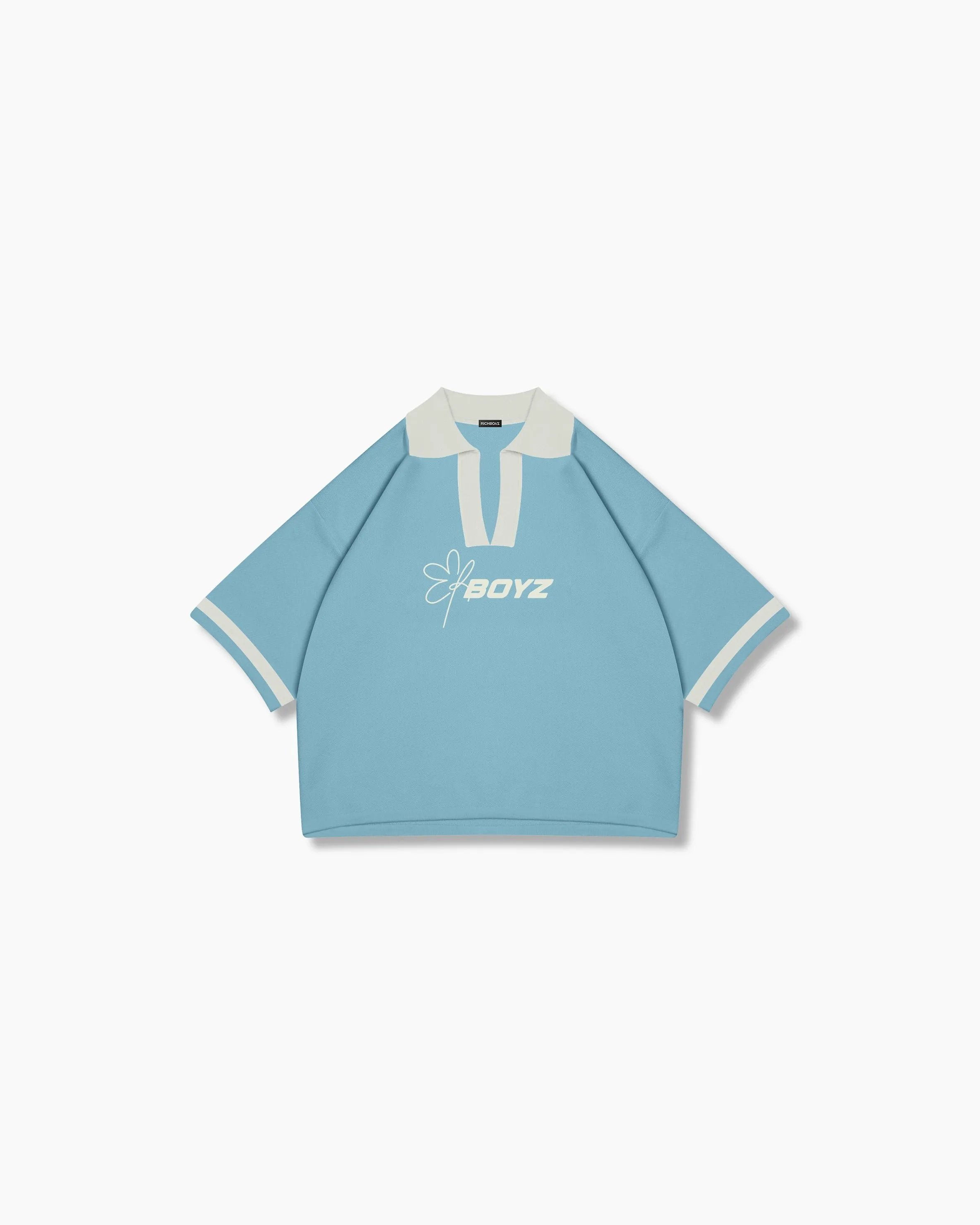 Knitted Polo - Sky