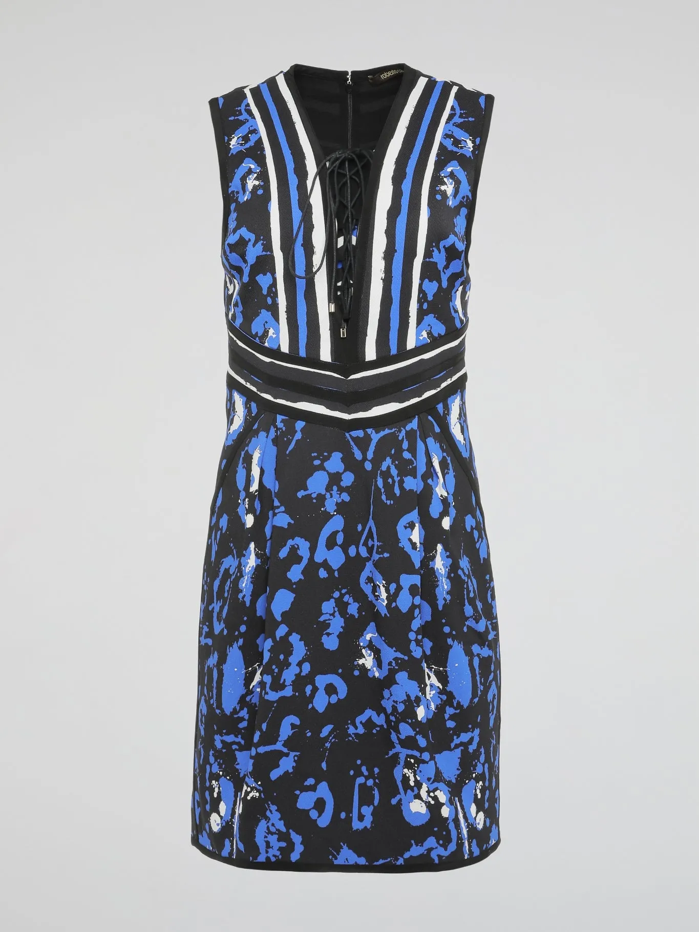 Lace Up Sleeveless Dress