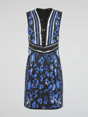 Lace Up Sleeveless Dress