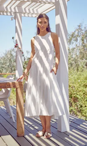 Leila Drop Waist Poplin Dress