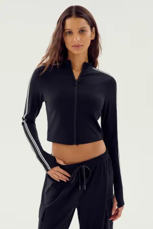 Leo Airweight Jacket Crop - Black/White