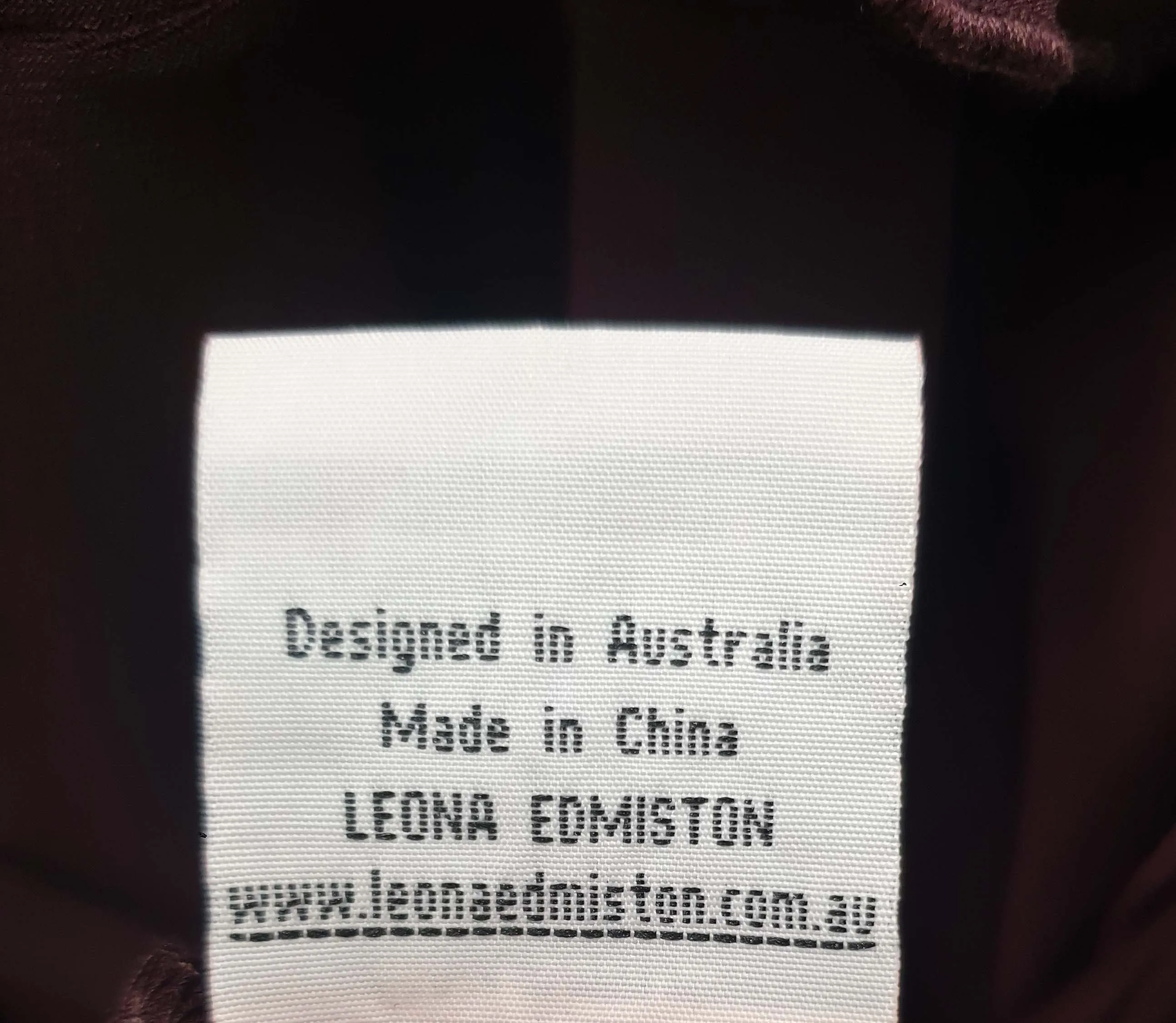 Leona Edminston deep purple faux wrap style dress size 1