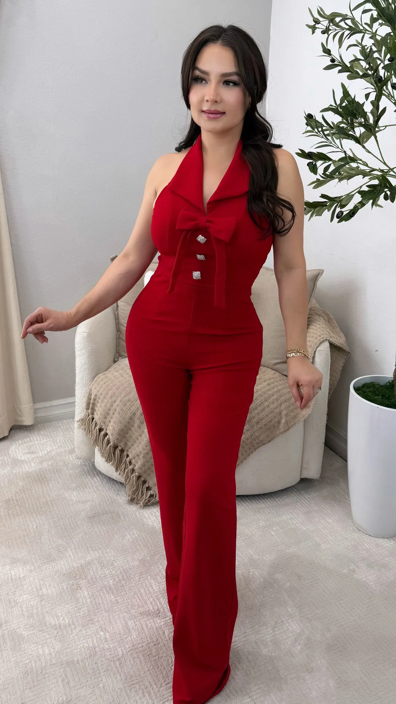 LEONOR RED JUMPSUIT
