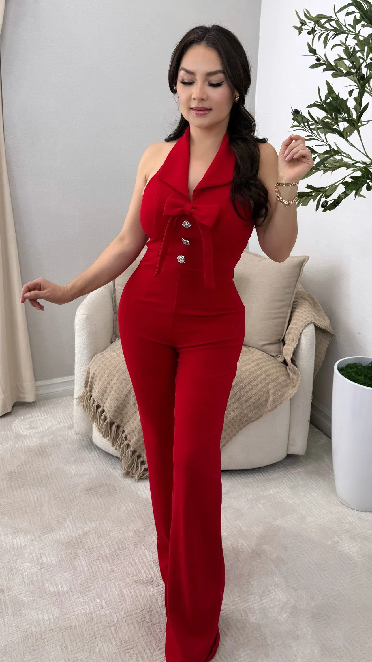 LEONOR RED JUMPSUIT