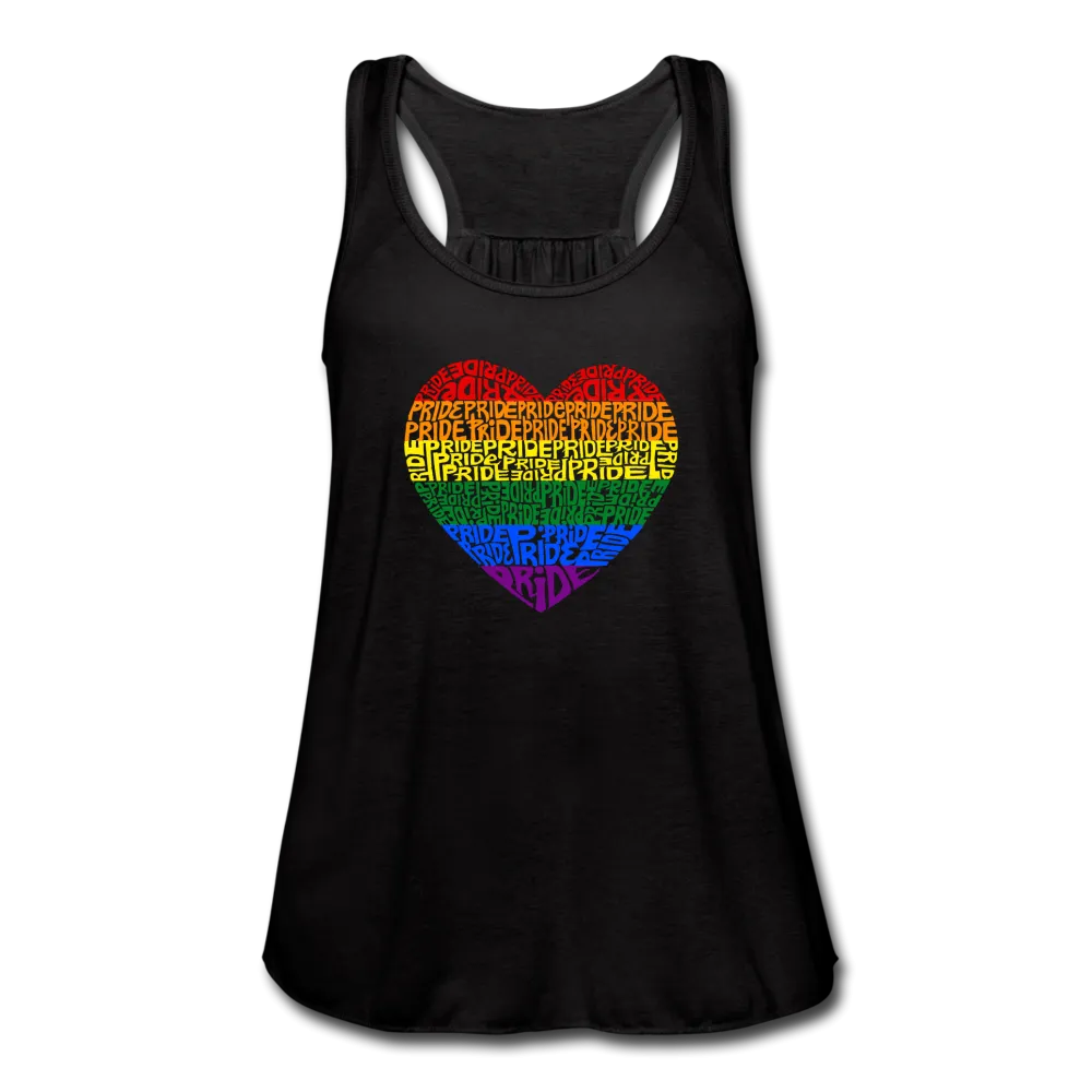 LGBTQ Rainbow Pride Heart Women's Flowy Tank Top