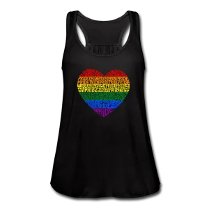 LGBTQ Rainbow Pride Heart Women's Flowy Tank Top