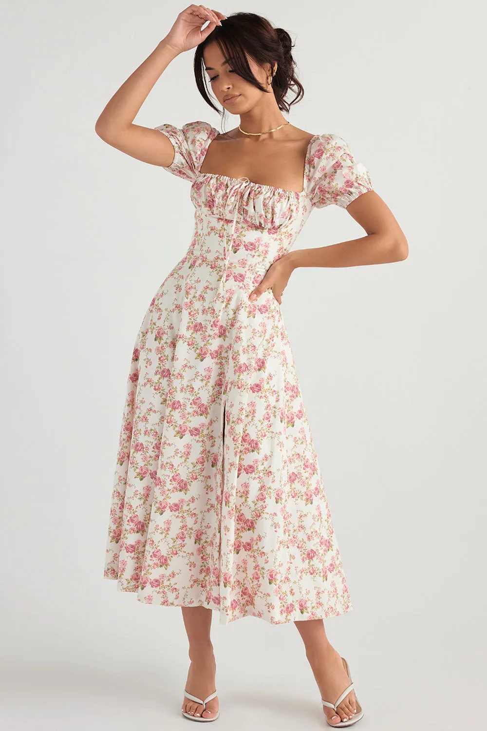 Lilibet | Floral Midi Sundress