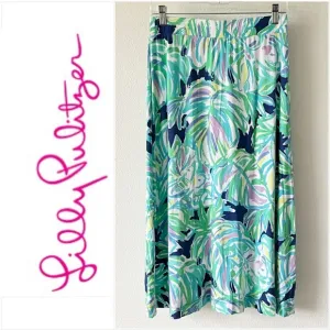 Lilly Pulitzer Shia midi skirt in uptown trunk print size small