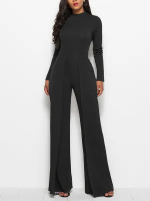 Long Sleeve Wide Leg Jumpsuit