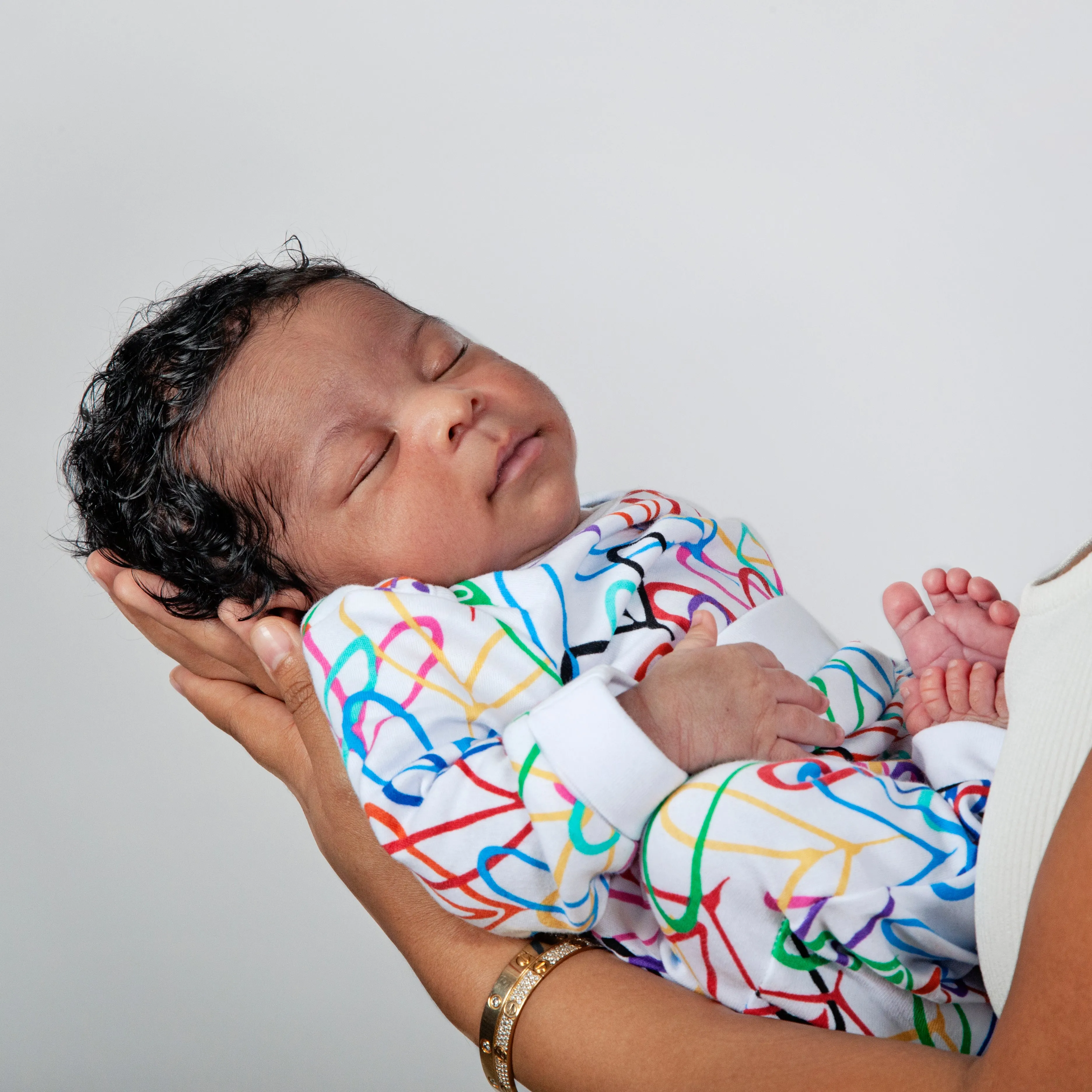 #Lovewall organic all over print bodysuit - James Goldcrown x From Babies with Love