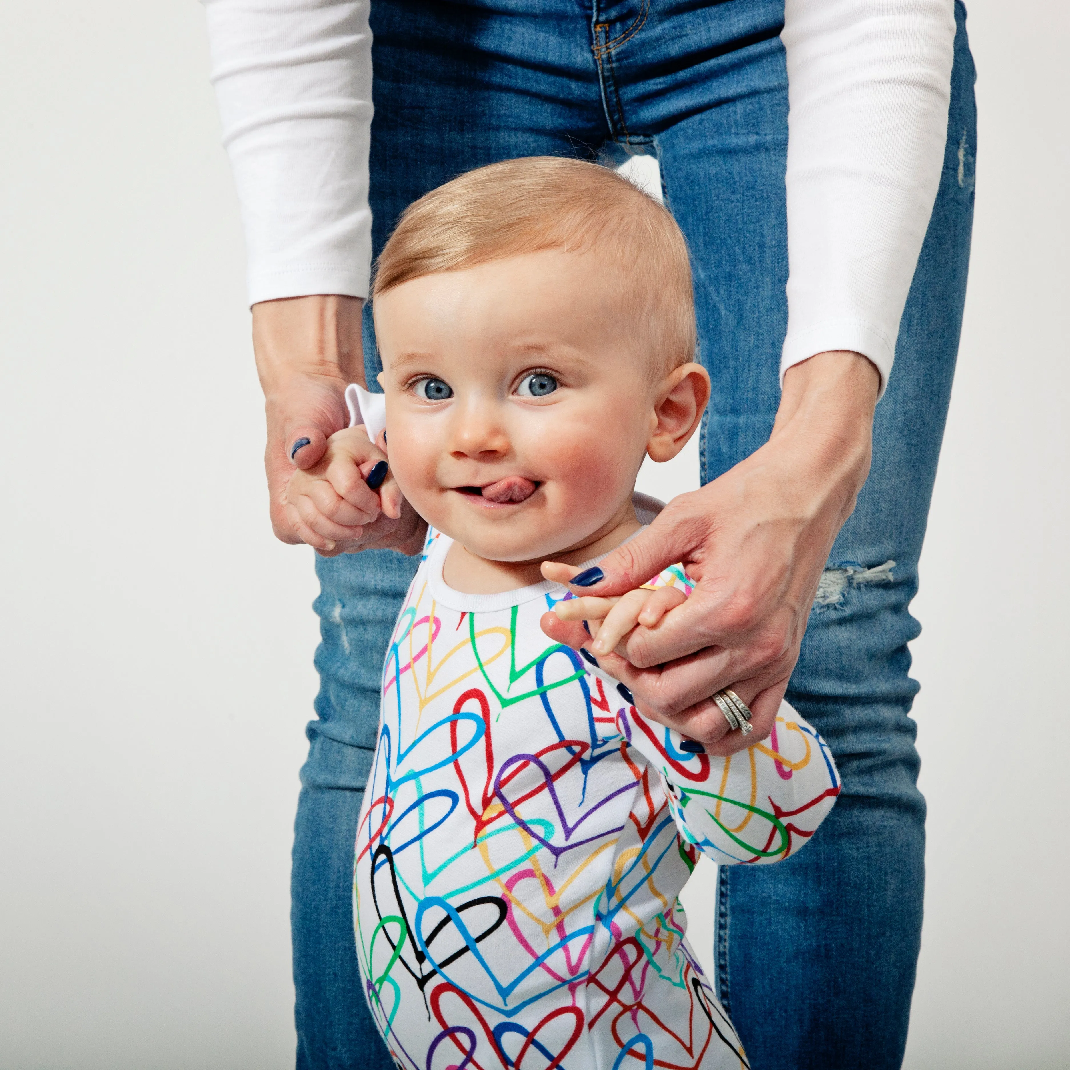 #Lovewall organic all over print bodysuit - James Goldcrown x From Babies with Love