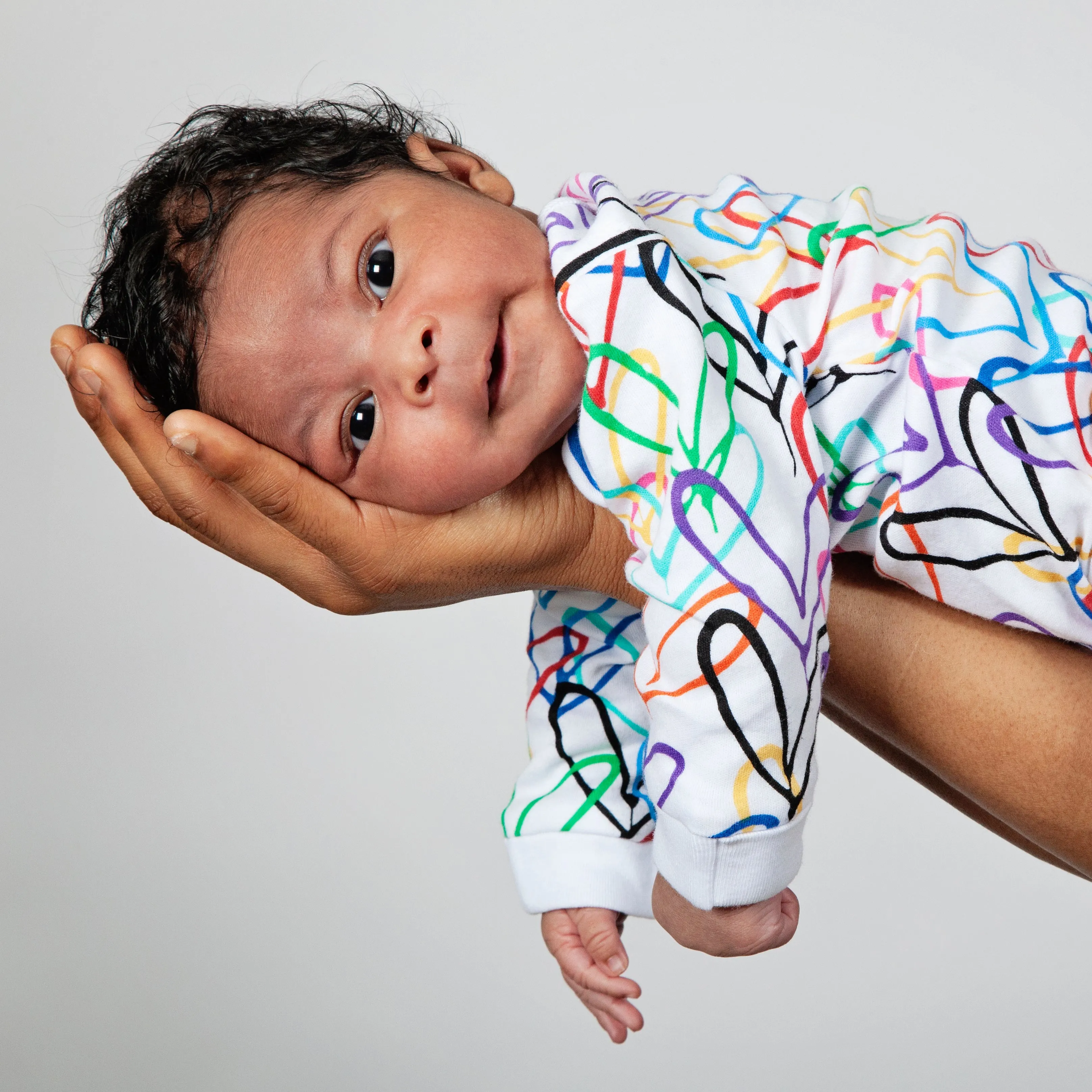 #Lovewall organic all over print bodysuit - James Goldcrown x From Babies with Love