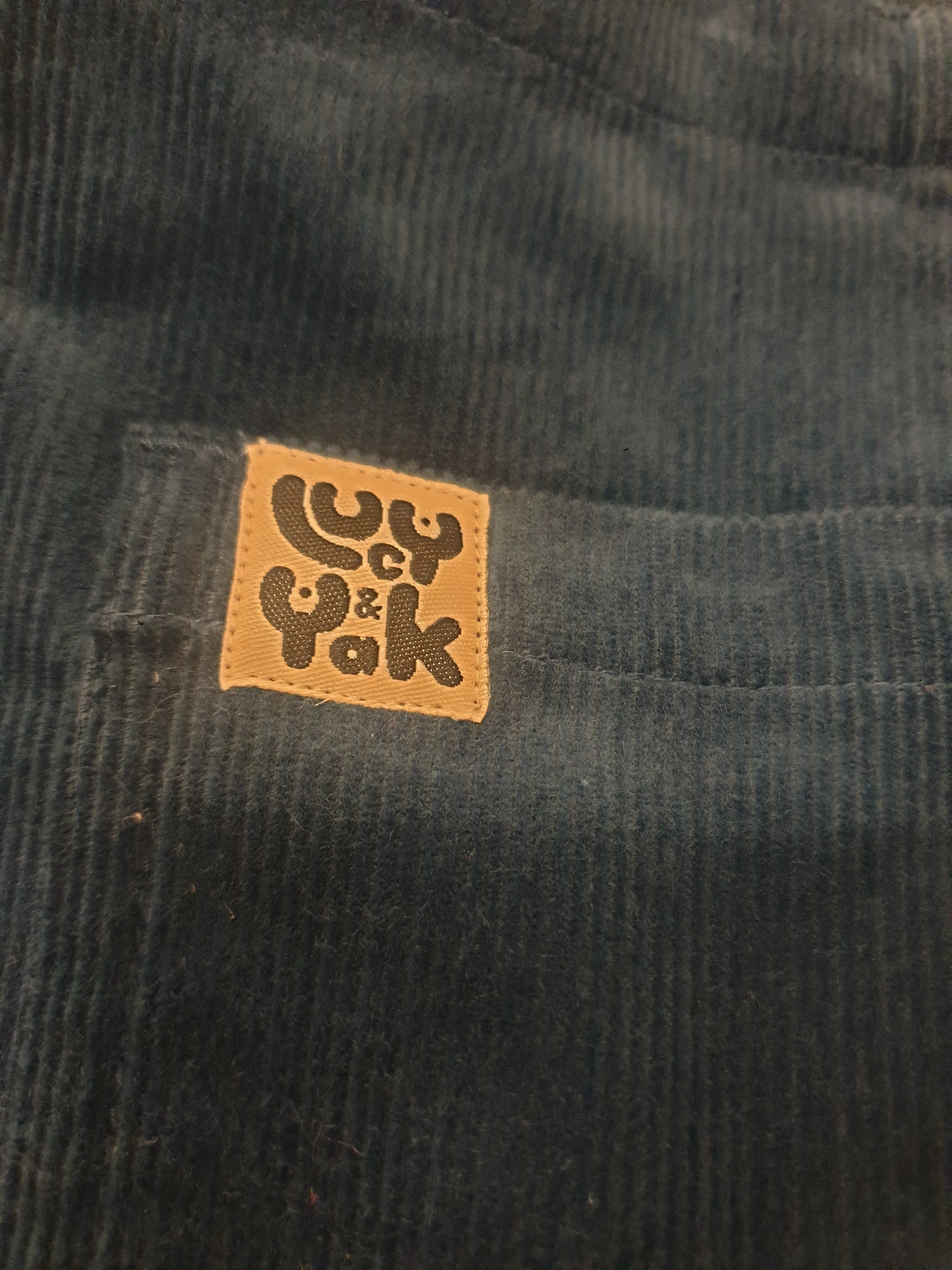 Lucy & Yak sea blue corduroy dungarees / jumpsuit size UK20
