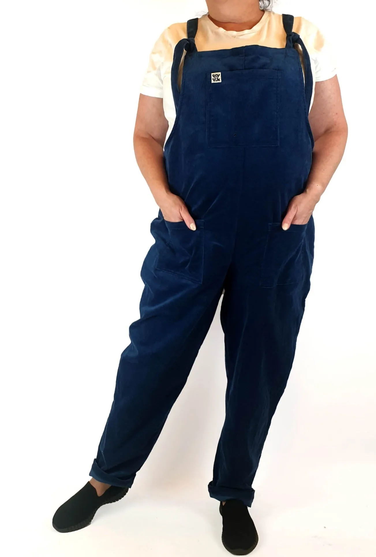 Lucy & Yak sea blue corduroy dungarees / jumpsuit size UK20
