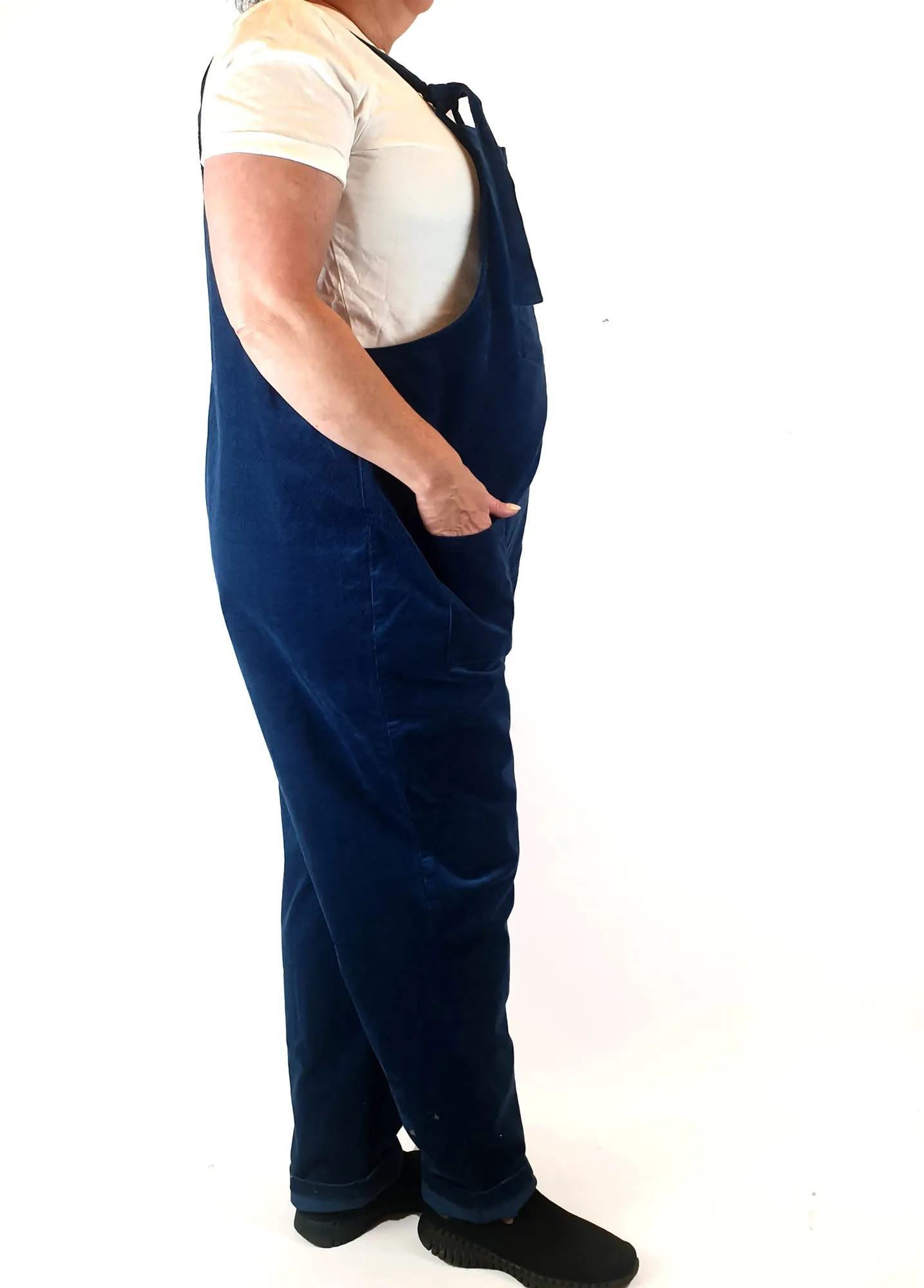 Lucy & Yak sea blue corduroy dungarees / jumpsuit size UK20