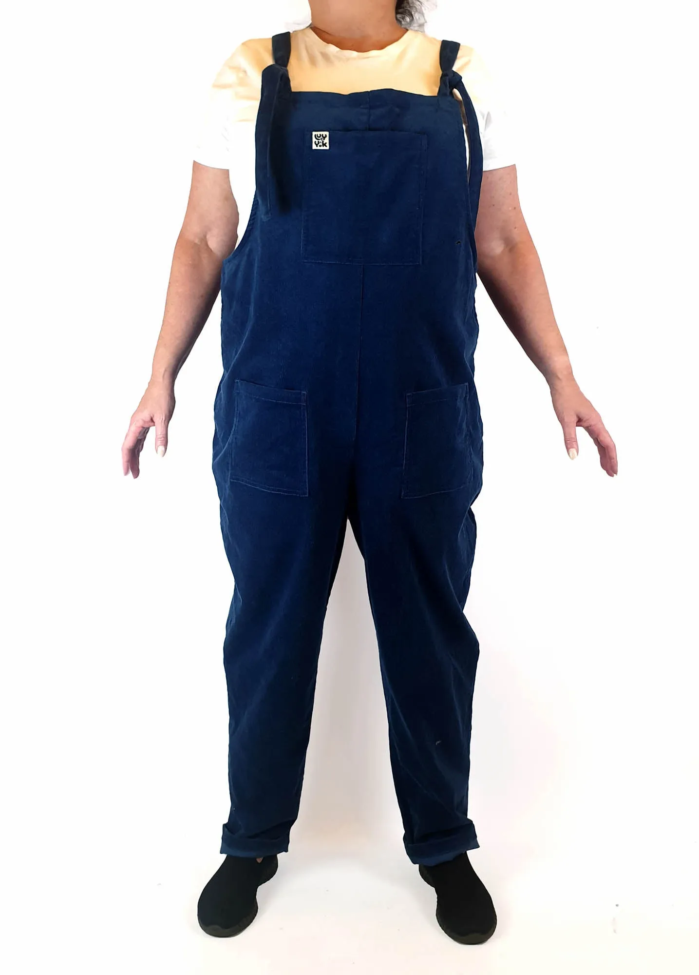 Lucy & Yak sea blue corduroy dungarees / jumpsuit size UK20