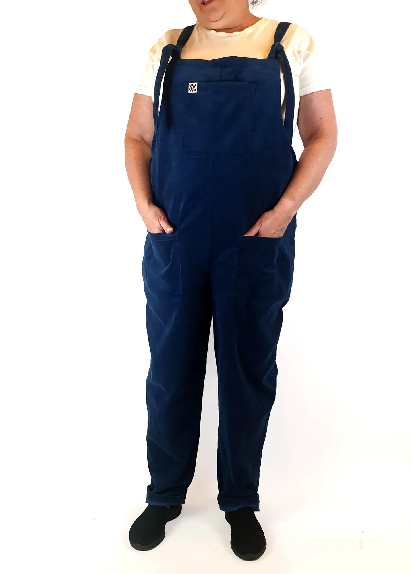 Lucy & Yak sea blue corduroy dungarees / jumpsuit size UK20