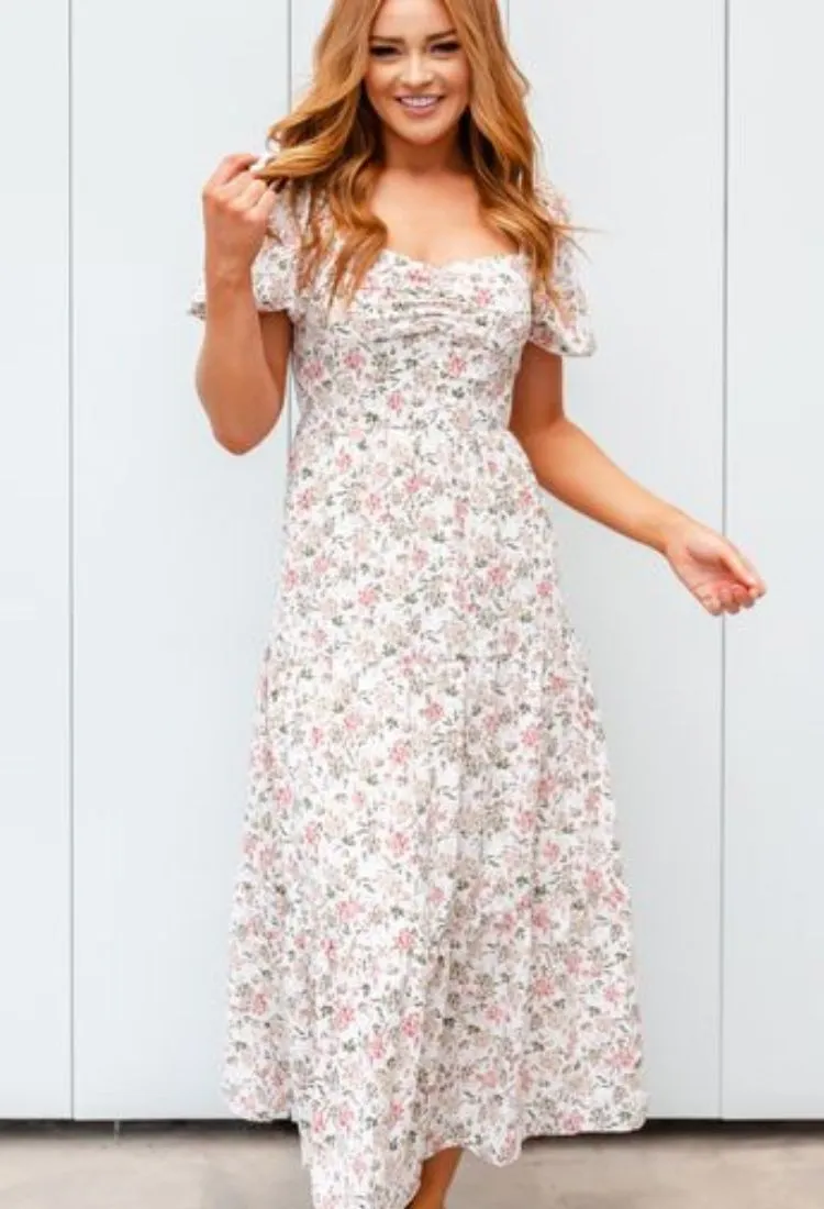 Macie Floral Midi Dress