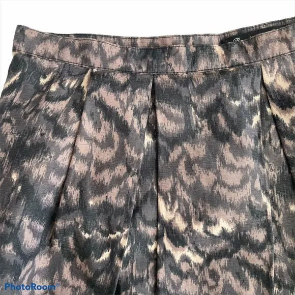 Madewell Broadway &amp; Broom Brown Silk Mini Skirt Size 0